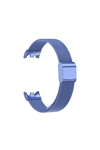 Techmaster Xiaomi Mi Band 8 9 10 Compatible Stainless Metal Mesh Buckle Cord Strap