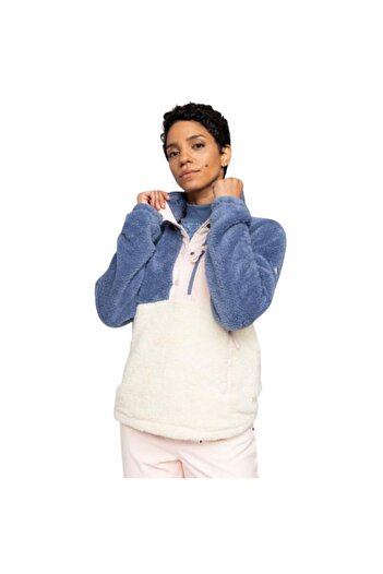 Roxy Alabama Mock Neck Women's Blue Fleece Top