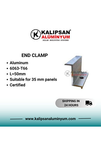 kalıpsan 35'lik Z Sonlandırıcı Clamp 100 Adet