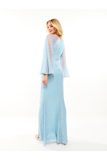 House of Moda By Styli فستان ماكسي ملفوف من الأمام بأكمام شفافة