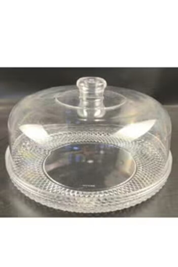 Generic Plastic Cake Saver with Transparent Cover 28X28X13 CM