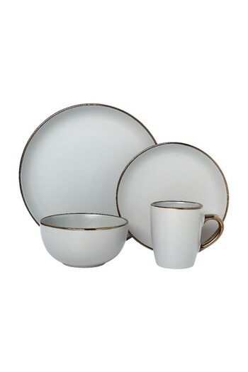 Bien Servi 16-Piece Elegant and Modern Design Stoneware Dinner Set
