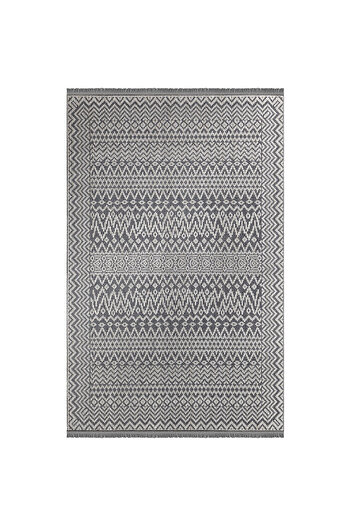 Homelux Ania Rug, Rectangular, 150X230, Ethnic, Black, Cream, Cotton, Polyester