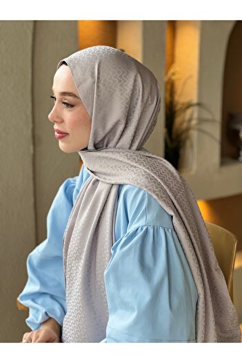 Modakaşmir Silky Jacquard Series Water Wave Pattern Shawl