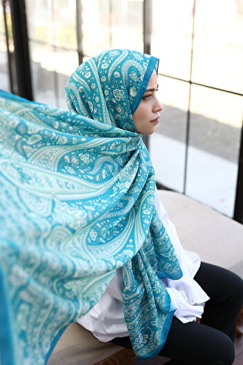 MONOOR Etro Pattern Cotton Silk Swall