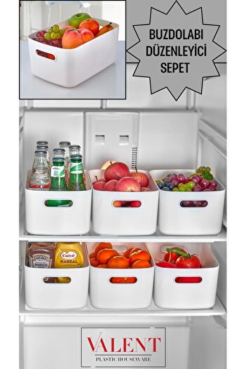 VALENT 3.5 Lt Mocha Basic Cabinet Refrigerator and Bathroom Organizer Set of 4