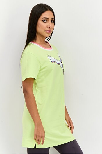 Puma Women Sportswear Fit Short Sleeves Training T-Shirt, Light Green