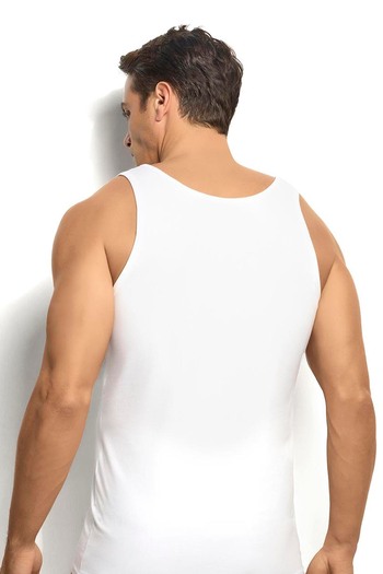 Muks White Men's Undershirt - 100% Cotton Single