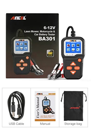 ANCEL BA301 BA301 6V 12V Car Battery Tester Analyzer Automotive Battery Cranking Charging load