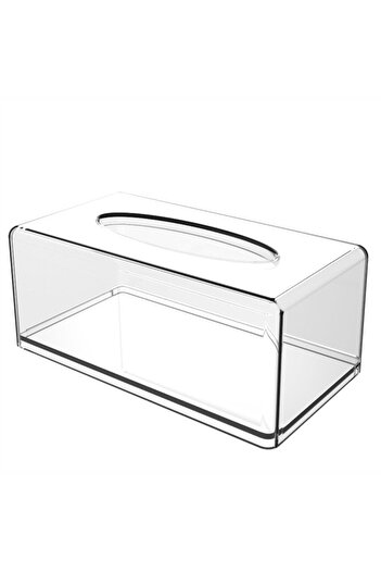 Choice 22x12x9cm Transparent 1PCS clear Tissue Dispenser Box,Acrylic transparent Restaurant hotel tissue st