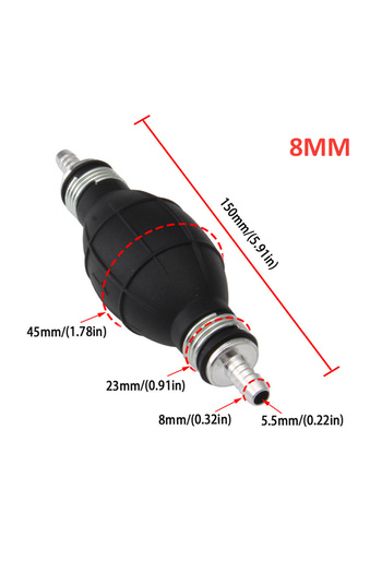 Choice 8mm 1pc 6mm/8mm/10mm/12mm Fuel Pump Rubber Aluminum Hand Fuel Pump Line Hand Primer Bulb All Fuels F