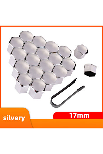 Choice Silver (17mm) 20Pcs Car Wheel Nut Caps Auto Hub Screw Cover 17mm 19mm 21mm Bolt Rims Exterior Decora