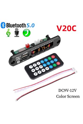 Choice V20C Car DIY 5.0 Bluetooth MP3 WAV Decoder Board DC 12V Wireless USB MP3 Music Player TF Card Slot F