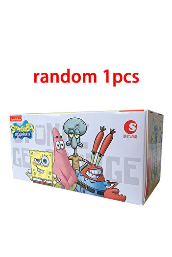 Choice Randon 1pcs Spongebob Squarepants Blind Box Particle Building Blocks Cartoon Pie Big Star Octopus Br