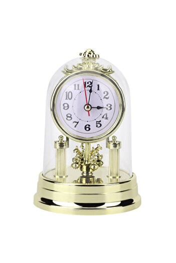 Choice Gold Retro Table Clock Silent Desk Clock European Style Desktop Ornament For Office Living Room Home