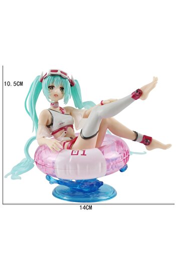 Choice 1pcs New Anime Hatsune Miku Action Figures Summer Bikini swim ring sweet girl PVC Action Figures Mod