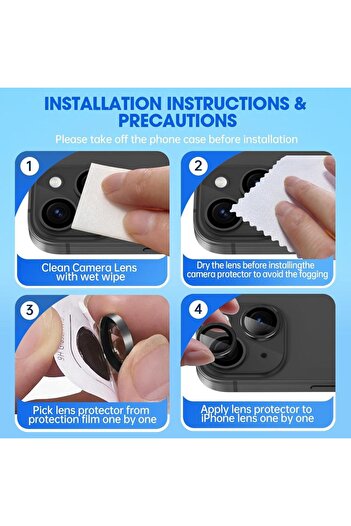 Choice For iPhone 15 Tempered Glass Camera Lens Protector Cover For iPhone 15 Pro Max 14 Plus 13 Mini 12 11