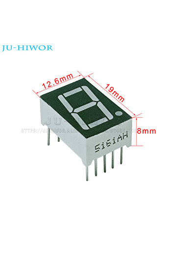 Choice 0.56 بوصة C-C 10 قطع 0.56 بوصة 10 دبابيس 5161AS 5161BS شاشة عرض رقمية LED حمراء مكونة من 7 أجزاء ورقم بت واحد