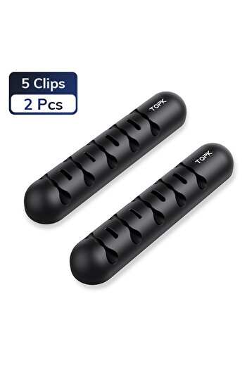 Choice 5 Clips - 2 Pieces Topk L35 Cable Organizer Magnetic Plug Box Silicone Cable Winder Flexible Cable M