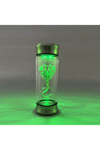 Choice B with light Alien Glow Jar Xenomorph Specimen Facehugger Chestburster Embryo Glass Jar Movie Prop R