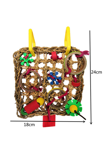 Choice Wood Colorful Hanging Parrot Bird Molar Toy Articles Parrot Bite Pet Bird Toy For Parrot Training Bi