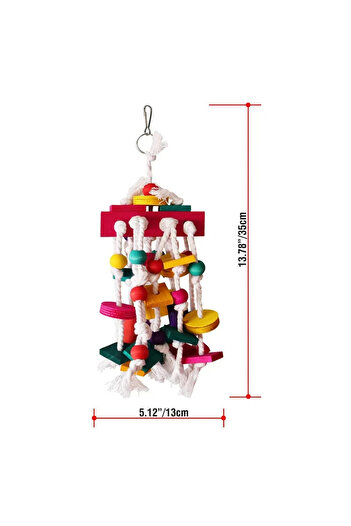 Choice as the picture 1Pc Bird Toy Funny Wooden Blocks Parrot Chewing Toys Parrots Hanging Chewing Rope Swi