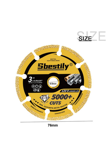 Choice 76mm 3 Inch Brazed Cutting Disc Mini Diamond Cutting Wheel Angle Grinder Saw Blade for Cutting Metal