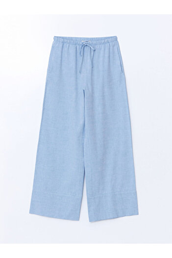 LC Waikiki New Season Women's Linen Blend Trousers with Elastic Waist - S5Ik73Z8