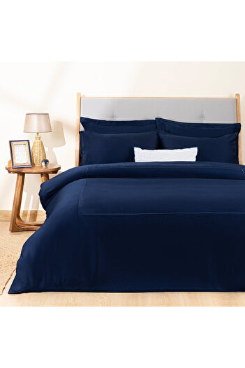 Chakra Bamboo Duvet Cover Double Marine Blue