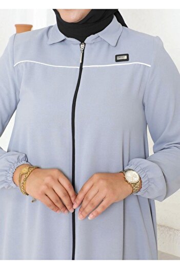 Neva Style Gray Cap - Chest with Piping Detail