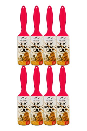Life Line Eco Hair Collector Roller 8 Pieces Cat Hair Collector Dog Hair Collector