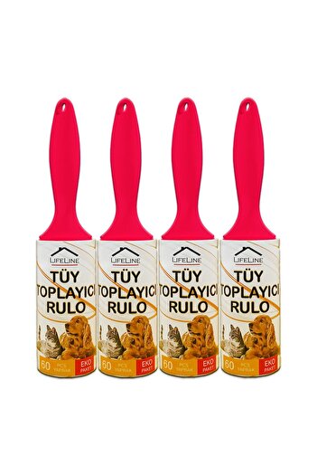 Life Line Eco Hair Collector Roller 4 Pieces Cat Hair Collector Dog Hair Collector