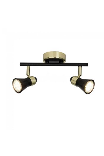 Homelux Double Jupp Spotlight, 2Xgu10, 7W, Metal, Black/Gold