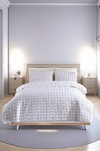 Eponj Home Artus Gray Double Quilted Bedspread Set