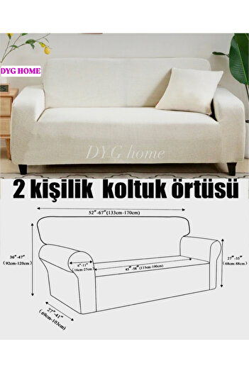 dyg home Koltuk Kılıfı Iki Kişilik Koltuk Örtüsü