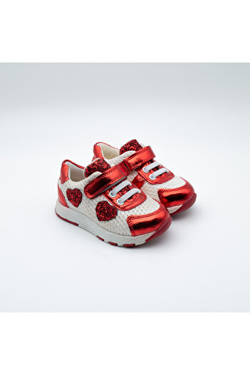 Arçın Shoes Shiny Children's Sports Shoes with Red Heart