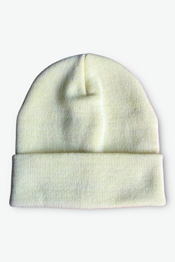 CANMODA Basic Beret with Cotton - Women & Men Ecru