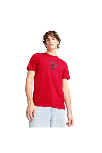 Puma Ferrari Race Erkek Kırmızı Günlük Stil T-shirt 63018902
