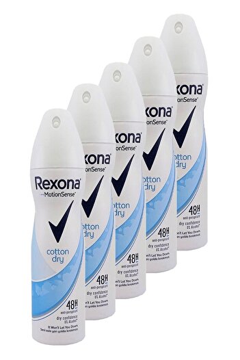 Rexona Cotton Dry Women's Deodorant 150 Ml. Five Pack