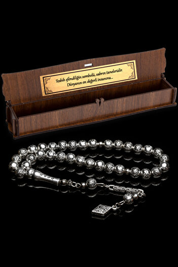 OTTOTESBİH Men's Gift Globe Cut Wrist Size Metal Prayer Beads