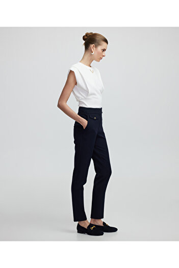 İpekyol Pants with Metal Button Accessories