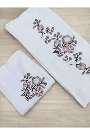 TUTUYA TEXTIL 3D вишивка КРЕМ Колір Мама з дочкою Весільний подарунковий рушник Рушник набір Унсал Бренд