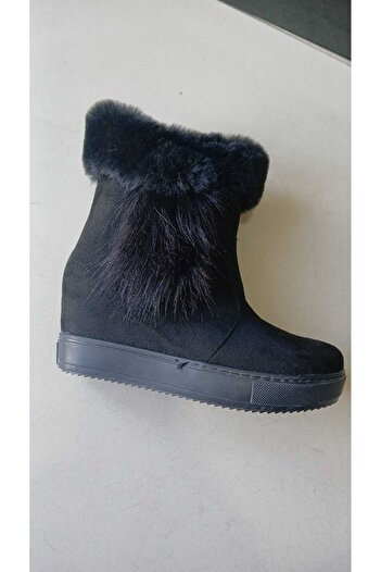 bescobel Inda Hidden Heel Fur Detailed Boots