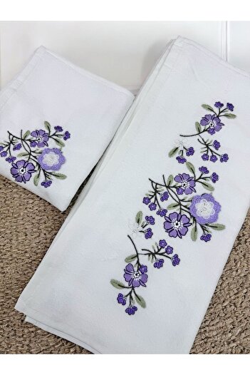 TUTUYA TEXTIL 3D вишивка білого кольору з мотивом «Мати і дочка» Набір рушників для весільного подарунка Бренд Ünsal