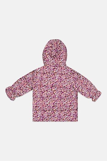 Kensie Girl Toddler Girls Floral Print Hooded Puffer Jacket, Purple