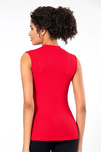 ERDEM İÇ GİYİM Weweus Red Zero Sleeve High Neck Body 2112
