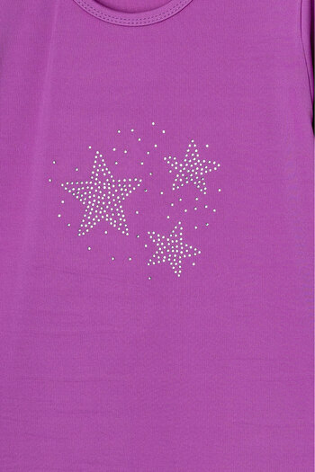 Beniizle Star Stone Detailed Girl's Triple Set Swimsuit