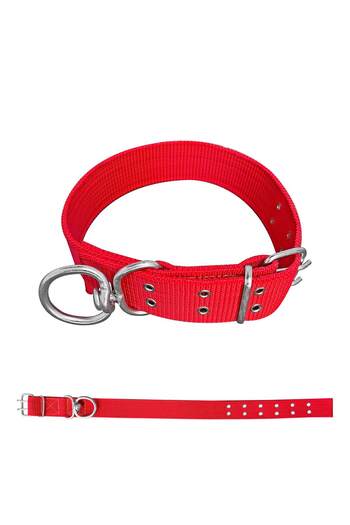 SAVEX Woven dog neck collar red 5*80 cm
