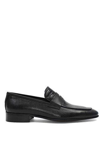 Celal Gültekin Men's Black Croco Leather Loafer