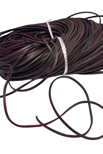 angel çanta aksesuar Angel Bag - Dark Brown, 3 mm Leather Stripe, 2 Meter String